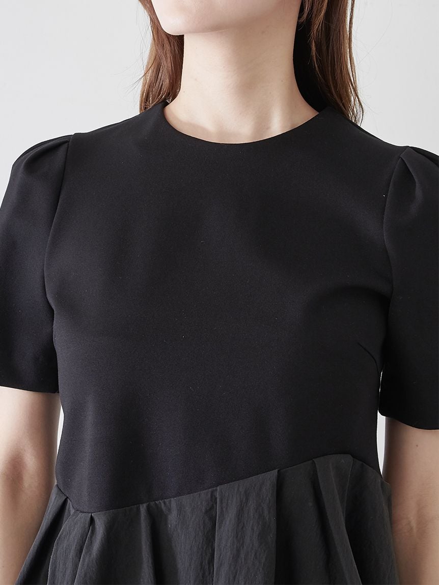 スナイデル SNIDEL ペプラムカットソー （BLK） -ファッション