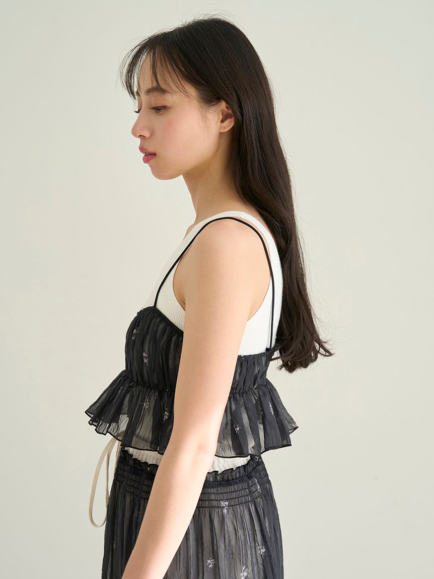 SNIDEL ビスチェレイヤードロゴTシャツ 大人女子　20代30代 ビスチェレイヤードロゴTシャツ(Tシャツ・カットソー)｜トップス