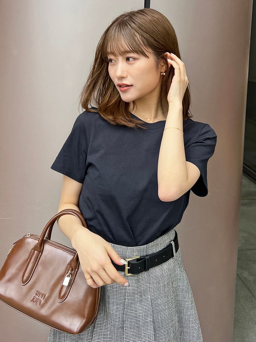 SustainableワンポイントタグTシャツ(Tシャツ・カットソー