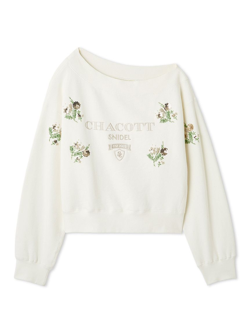 Chacott】刺繍スウェットプルオーバー(Tシャツ・カットソー