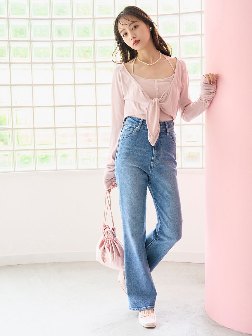 SNIDEL Chacott カップインボレロプルオーバー ピンク Chacott】カップインボレロプルオーバー(カットソー)｜トップス