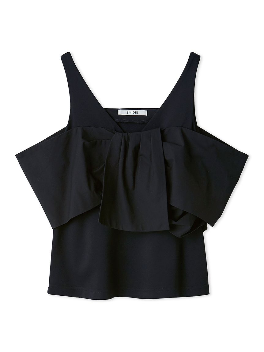 [スナイデル] リボンディテールカットトップス snidel SNIDEL（スナイデル）の「リボンディテールカットトップス（T