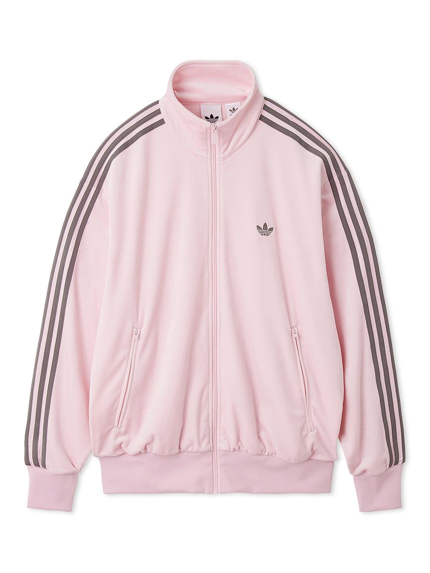 adidasトラックジャケット×ベルベットふわふわパーカー　ブラウン&ピンクM W Adidas Originals Beckenbauer Track Jacket Clear Pink