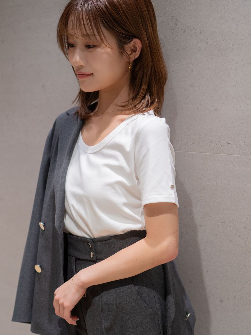UネックTシャツ(Tシャツ・カットソー)｜トップス｜SNIDEL(スナイデル