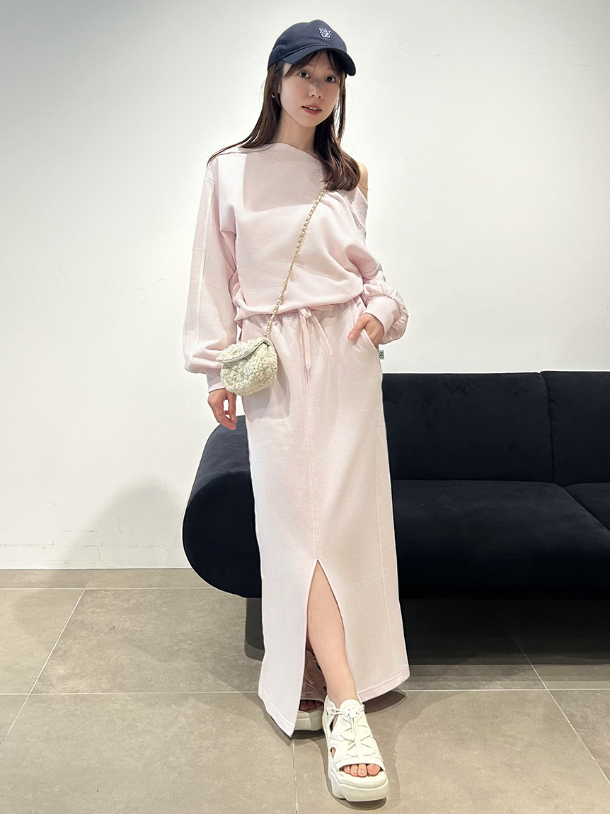 SNIDEL UVカットワンショルスウェットプルオーバー WEB限定カラーあり】UVカットワンショルスウェットプルオーバー