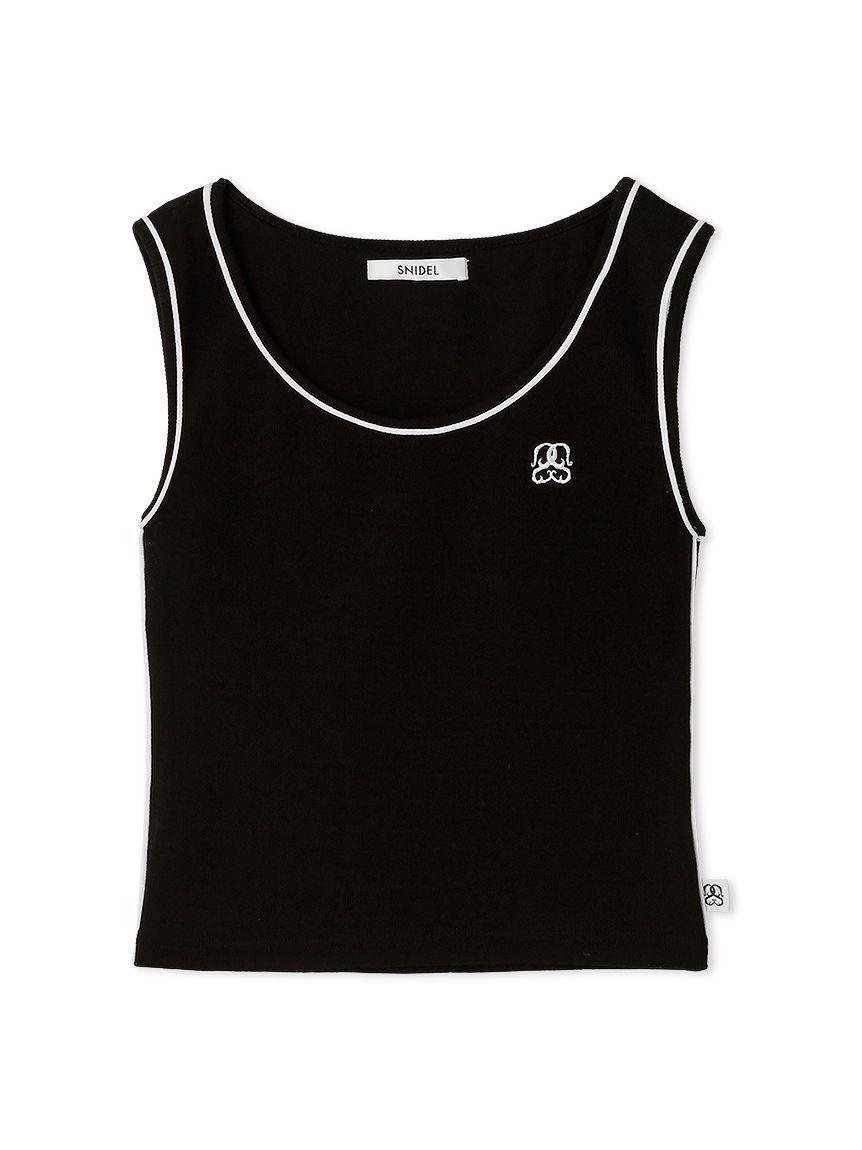 パイピングディテールノースリタンク(Tシャツ・カットソー)｜トップス