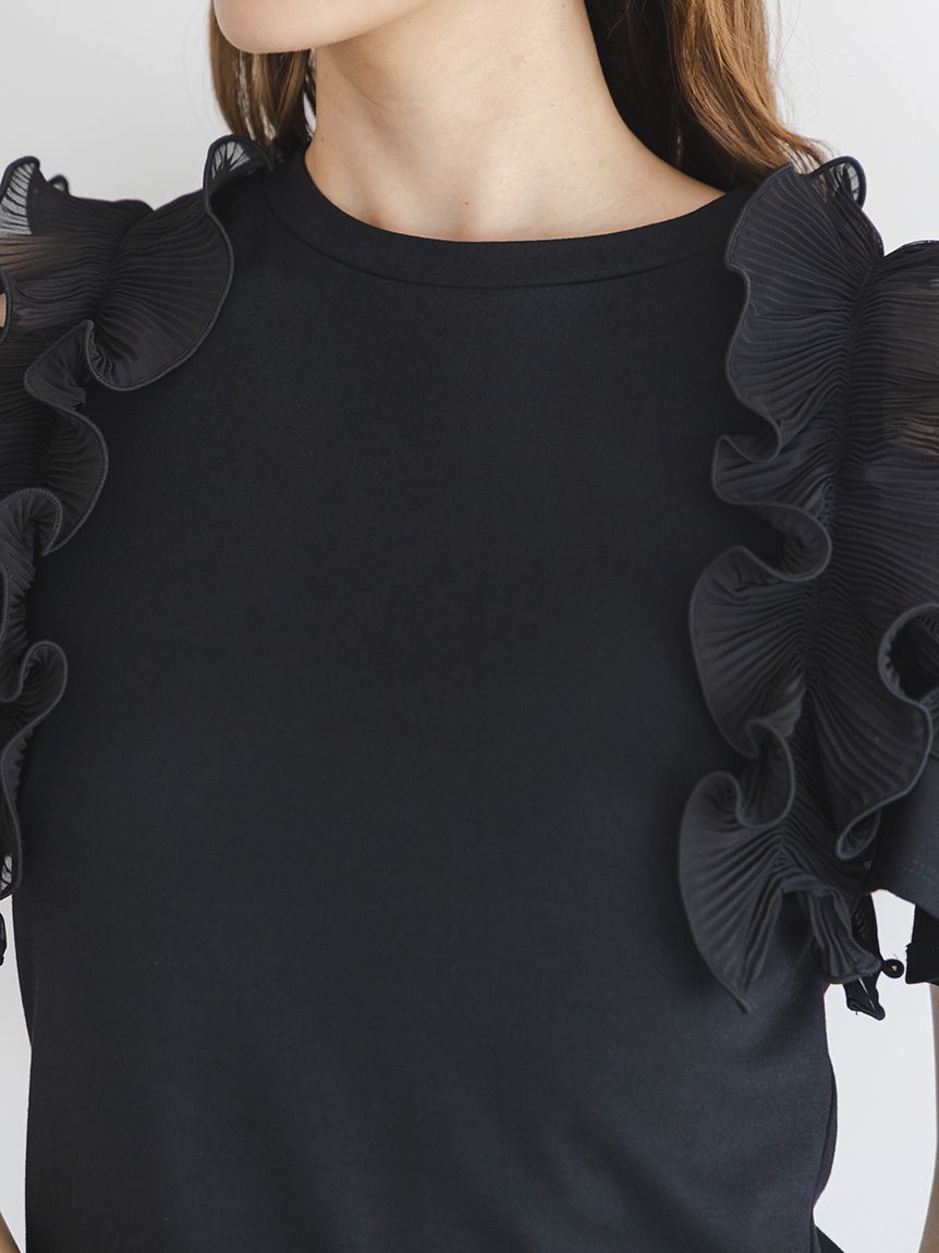 プリーツフリルカットプルオーバー プリーツフリルカットプルオーバー（Tシャツ/カットソー