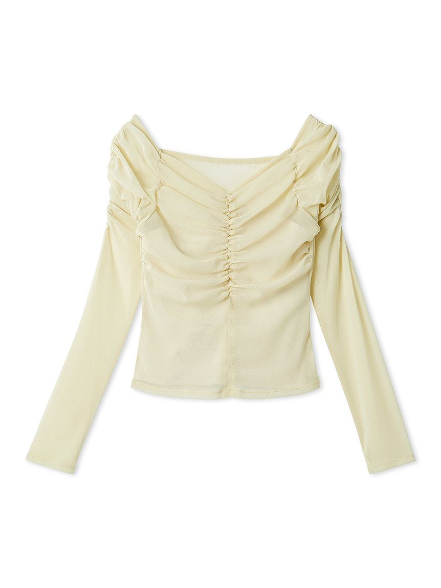 ギャザーオフショルチュールトップス(Tシャツ・カットソー)｜トップス