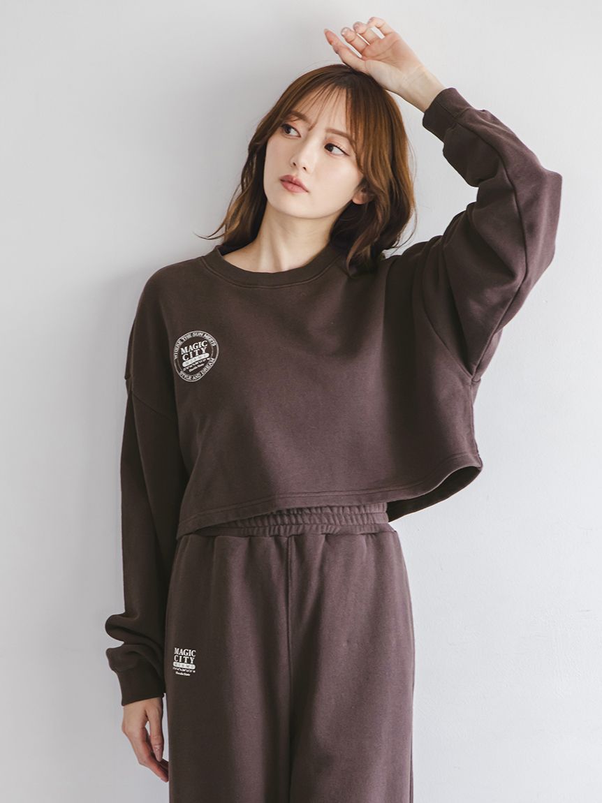 NUTMEG】コラボクロップドTシャツ(Tシャツ・カットソー)｜トップス