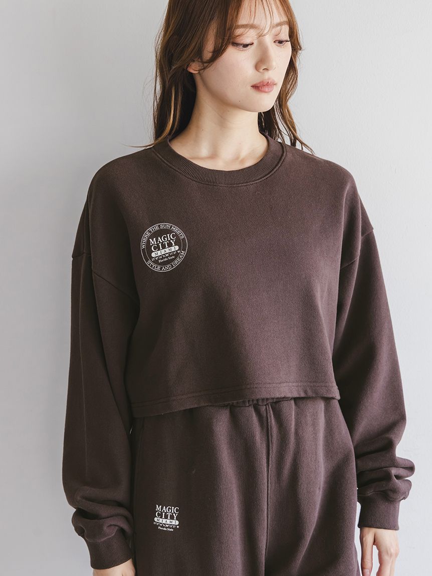 NUTMEG】コラボクロップドTシャツ(Tシャツ・カットソー)｜トップス