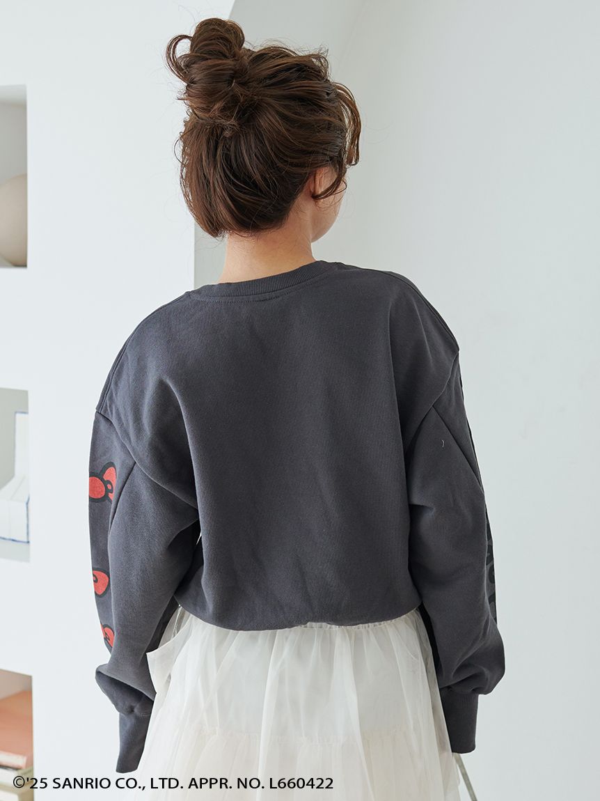 【HELLO KITTY】スウェットプルオーバー　スナイデルホーム　グレー HELLO KITTY】スウェットプルオーバー(カットソー＆Tシャツ