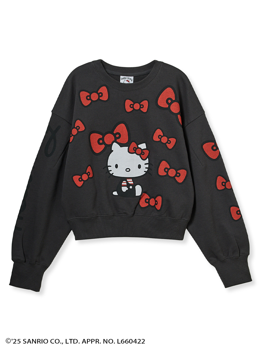 新品未使用 snidel  ハローキティ スウェットプルオーバー グレー HELLO KITTY】スウェットプルオーバー(カットソー＆Tシャツ