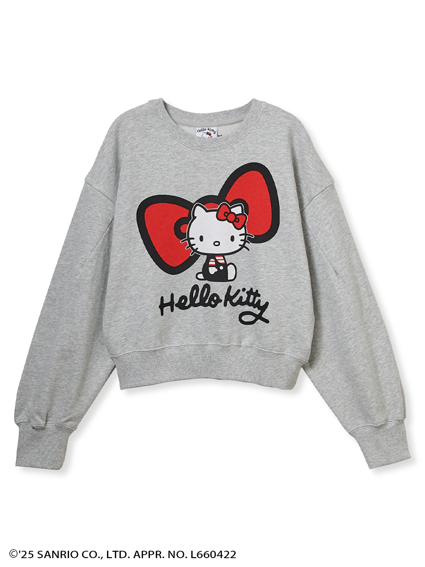 新品未使用 snidel  ハローキティ スウェットプルオーバー グレー HELLO KITTY】スウェットプルオーバー(カットソー＆Tシャツ
