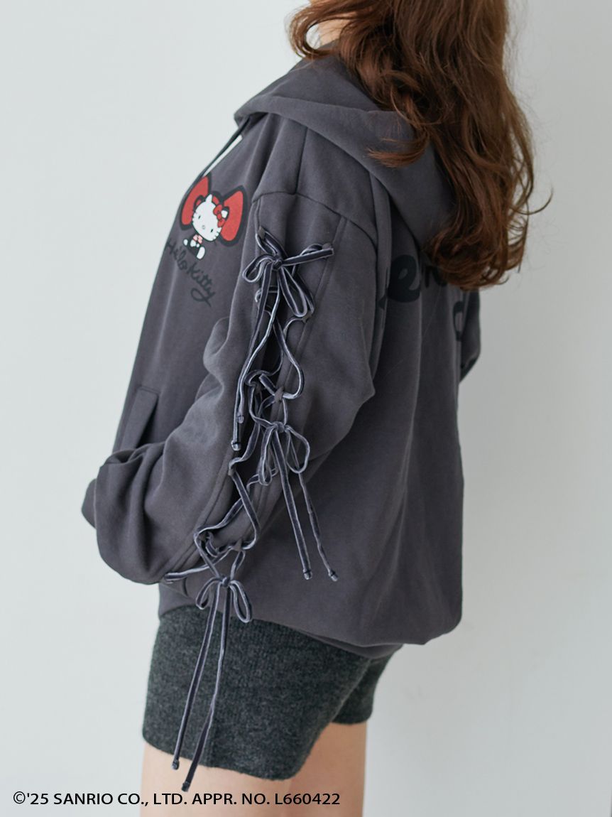 HELLO KITTY】レースアップパーカー(パーカー)｜トップス