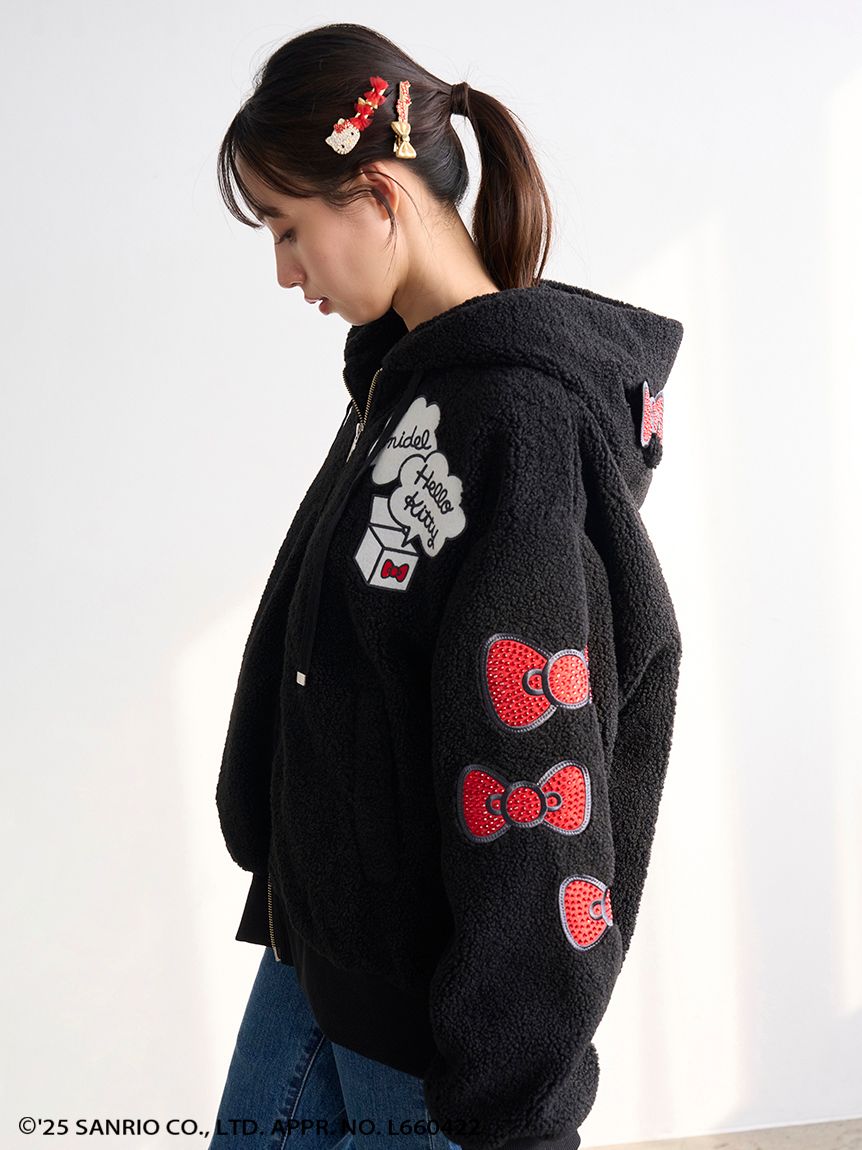 【新品未使用】SNIDEL×ハローキティ♡プレミアムパーカー ブラック HELLO KITTY】プレミアムパーカー(パーカー)｜トップス｜SNIDEL