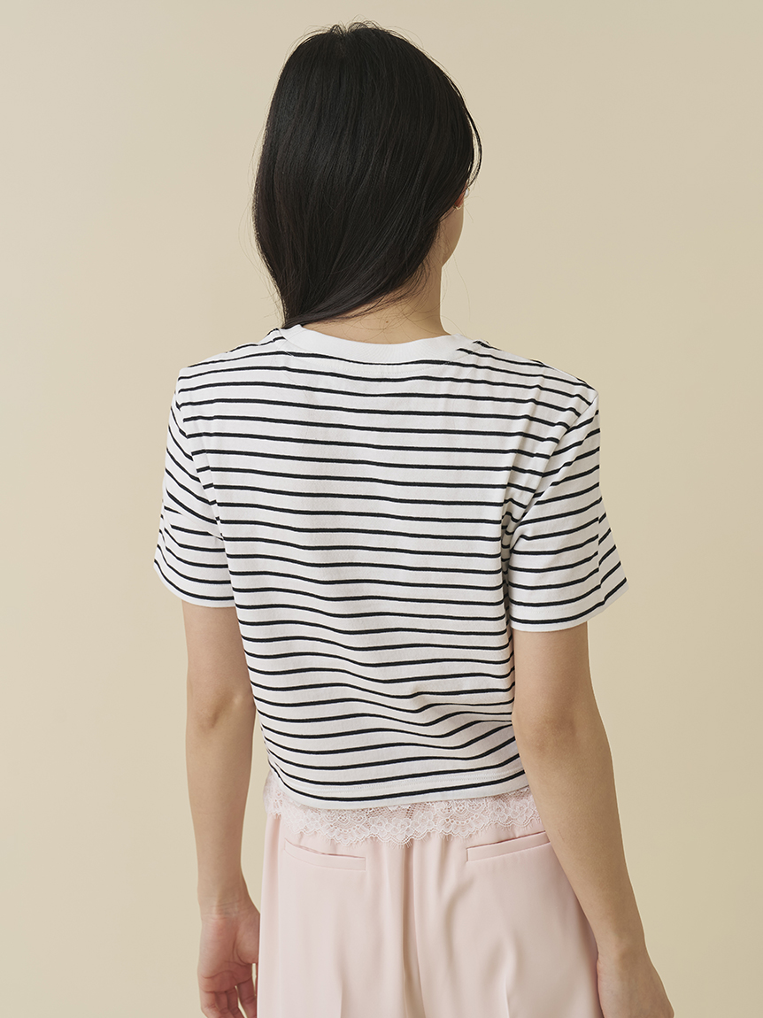 完売色♥️新作新品✨SNIDEL 【Chacott】コラボレーストリムTシャツ Chacott】コラボレーストリムTシャツ(Tシャツ・カットソー)｜トップス