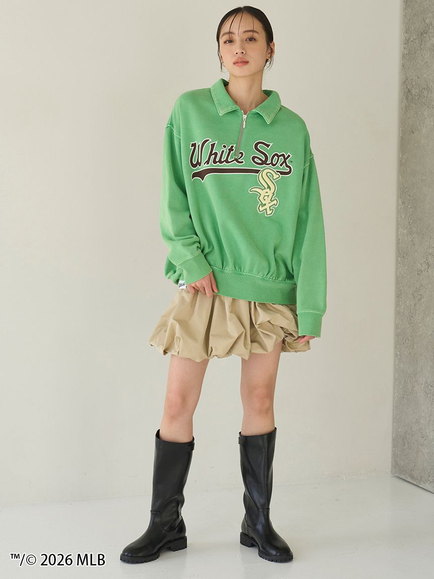 1回着用　SNIDEL【MLB】Sustainableハーフジップスウェット MLB】Sustainableハーフジップスウェット(パーカー・スウェット
