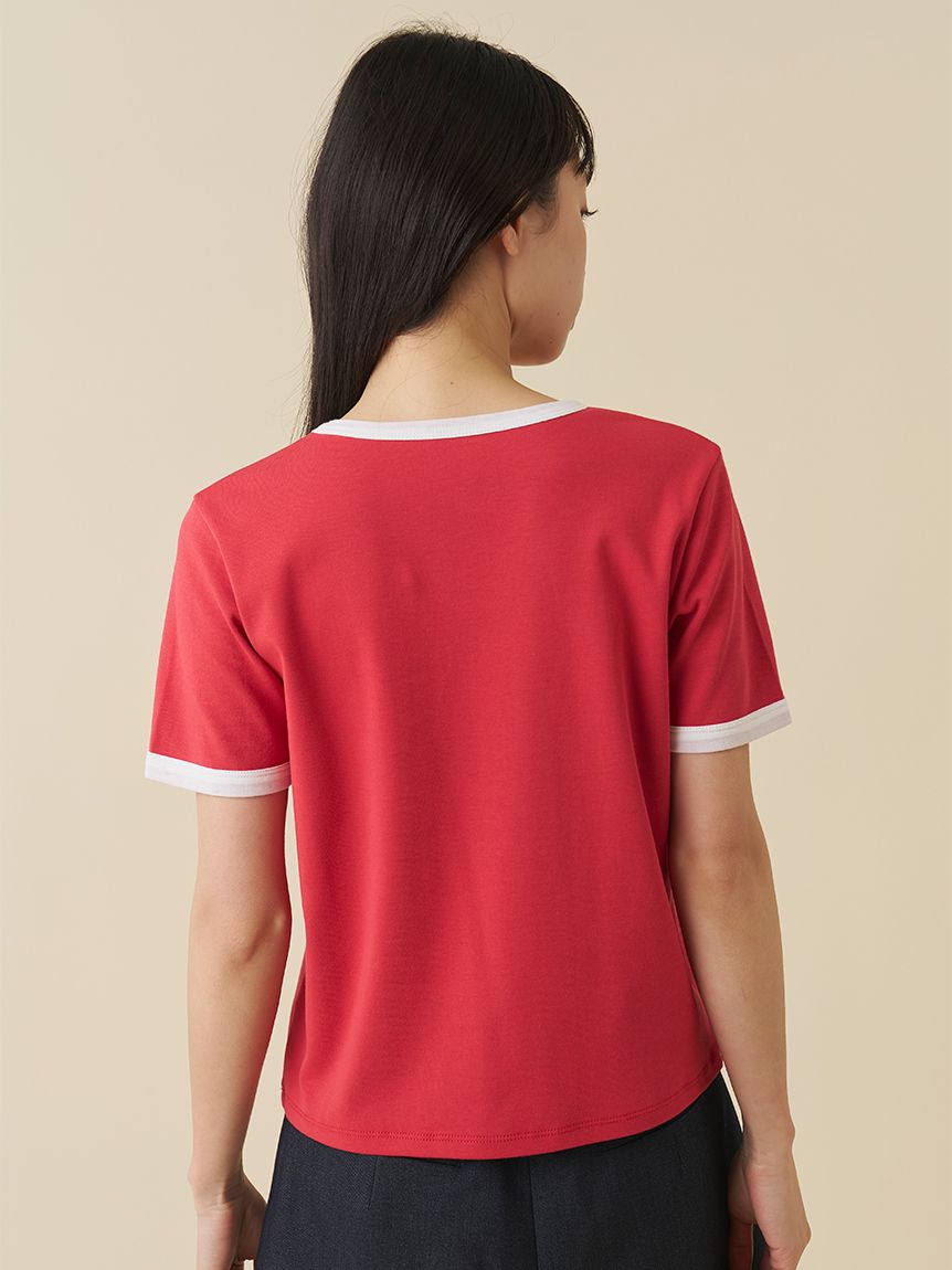 UVカット】エンブレムリンガーTシャツ(Tシャツ・カットソー)｜トップス