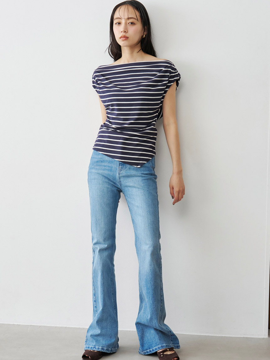 接触冷感】アシメドレープカットソー(Tシャツ・カットソー)｜トップス