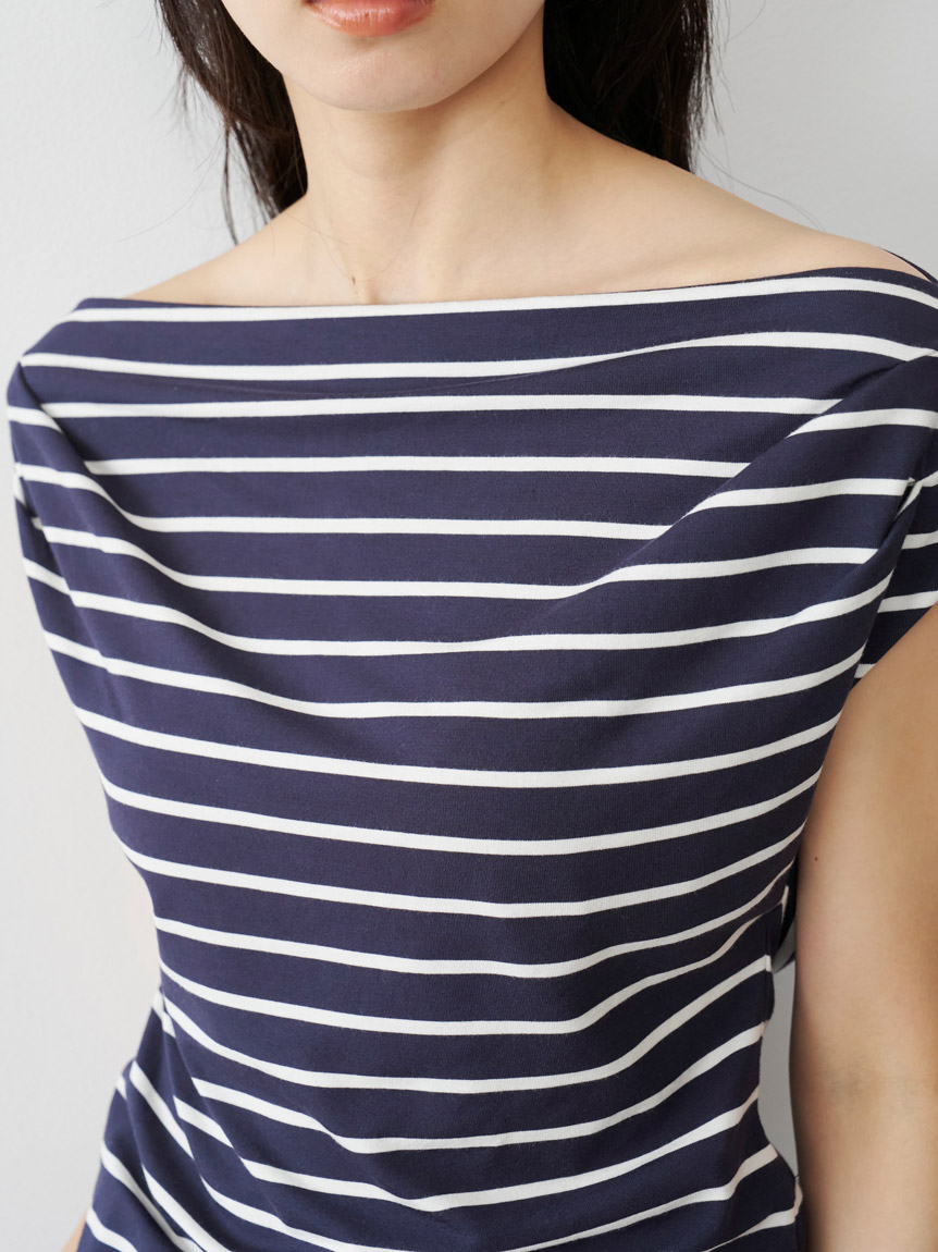 接触冷感】アシメドレープカットソー(Tシャツ・カットソー)｜トップス