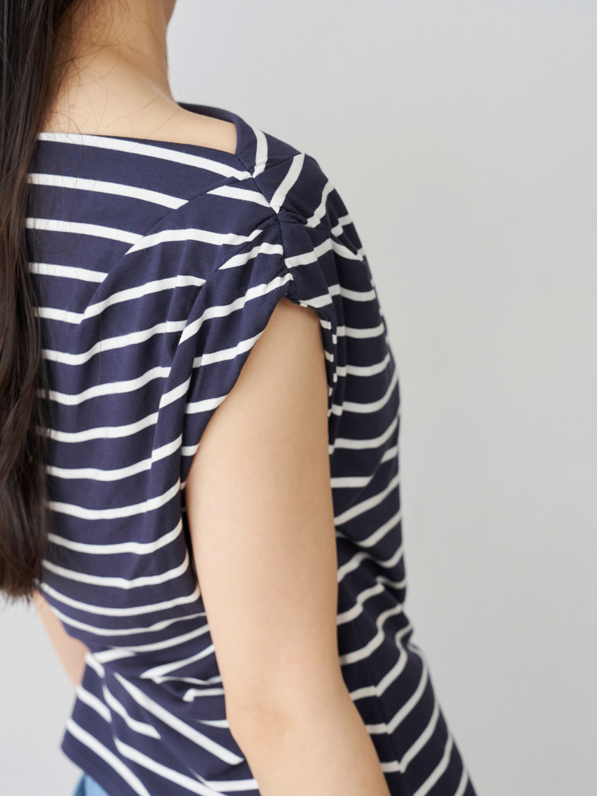 接触冷感】アシメドレープカットソー(Tシャツ・カットソー)｜トップス