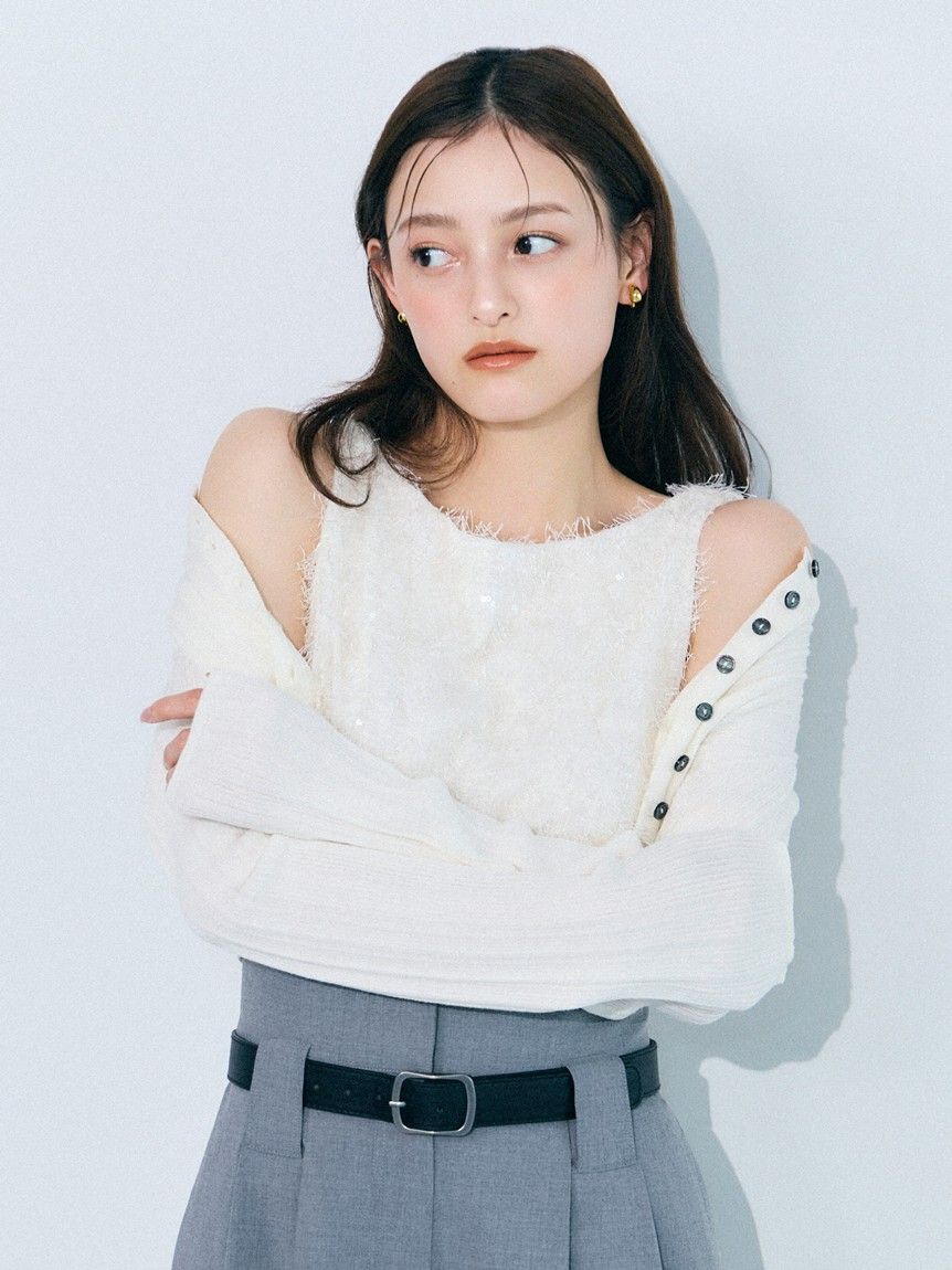 ファブリックノースリカットプルオーバー(Tシャツ・カットソー