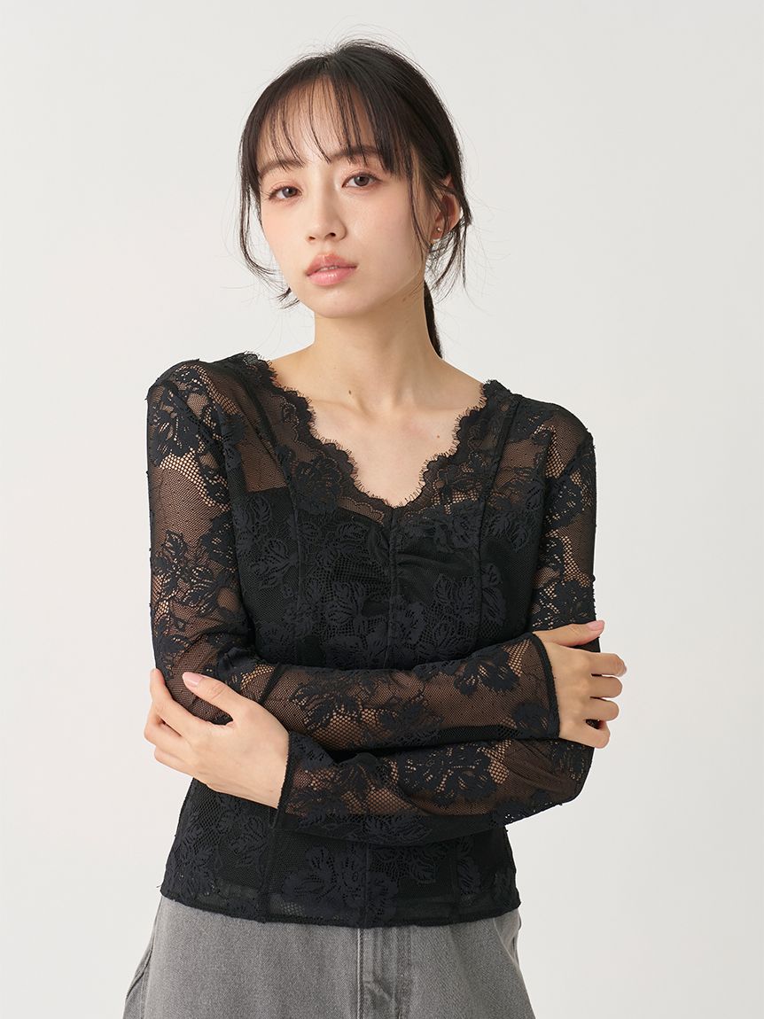 カットレーストップス(Tシャツ・カットソー)｜トップス｜SNIDEL