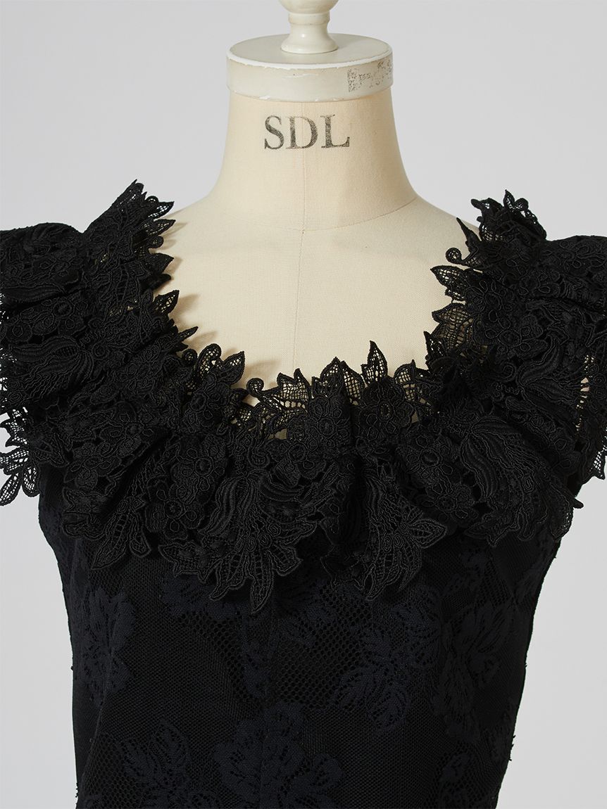 フリルカラーカットレースTOPS(Tシャツ・カットソー)｜トップス