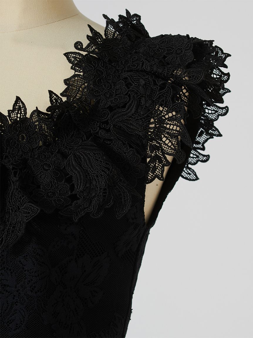 フリルカラーカットレースTOPS(Tシャツ・カットソー)｜トップス