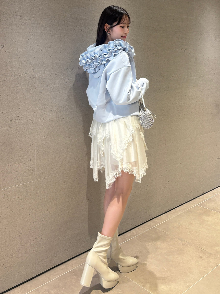 多色展開】フリルショートジップパーカー(パーカー)｜トップス｜SNIDEL