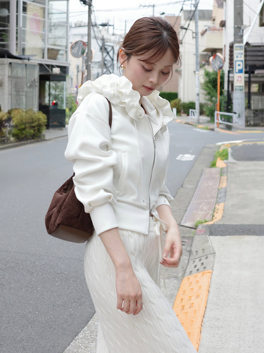 多色展開】フリルショートジップパーカー(パーカー)｜トップス｜SNIDEL