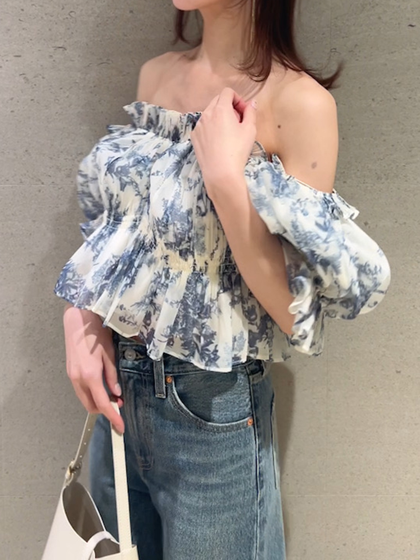 ギャザーオフショルブラウス(シャツ・ブラウス)｜トップス｜SNIDEL