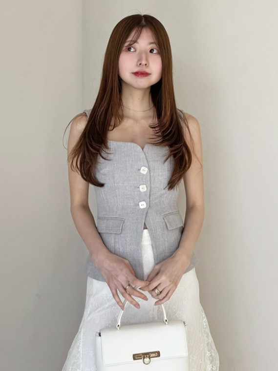 SNIDEL ジレトップス スナイデル SNIDEL ジレトップス （BLK） -ファッション通販