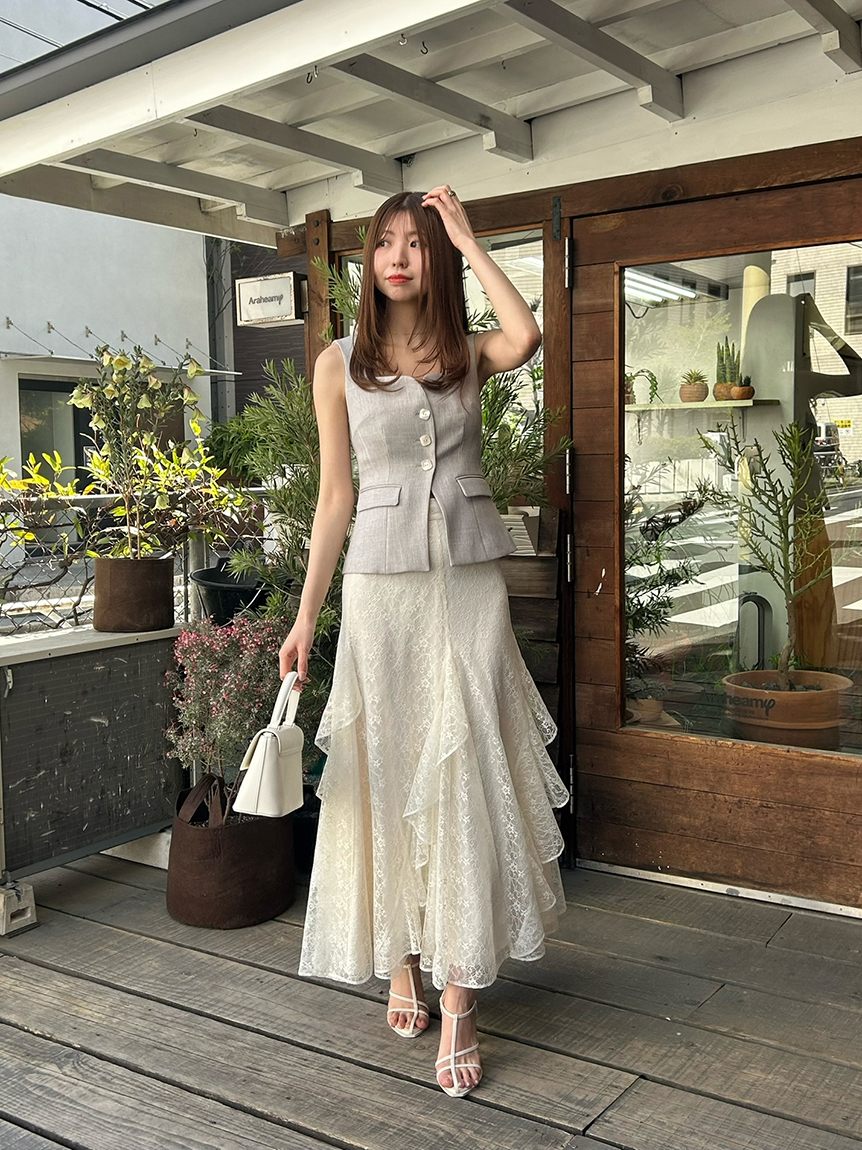 SNIDEL ジレトップス ブラウン SNIDEL｜ジレトップス | Rakuten Fashion(楽天ファッション／旧