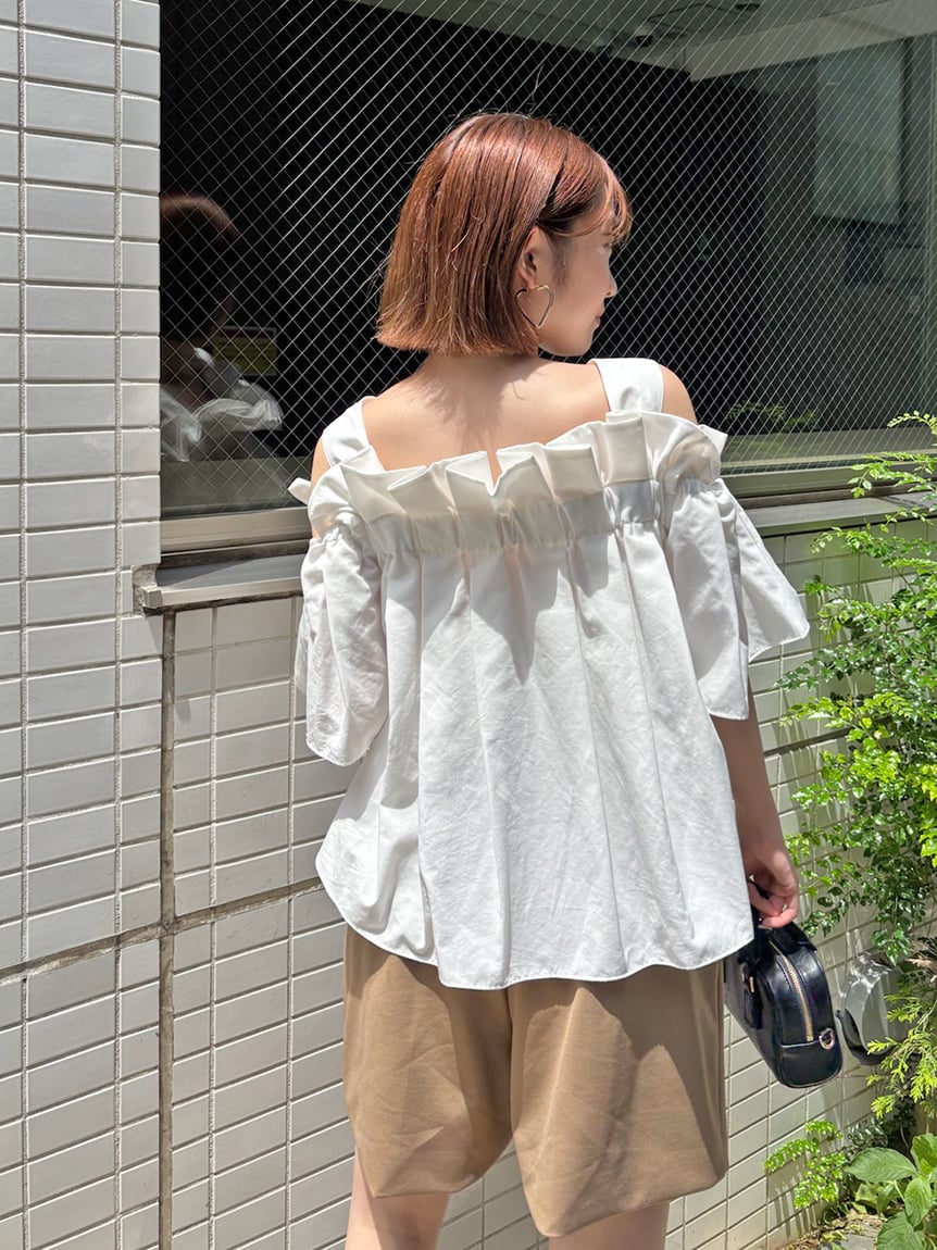 オフショルリボンブラウス(シャツ・ブラウス)｜トップス｜SNIDEL