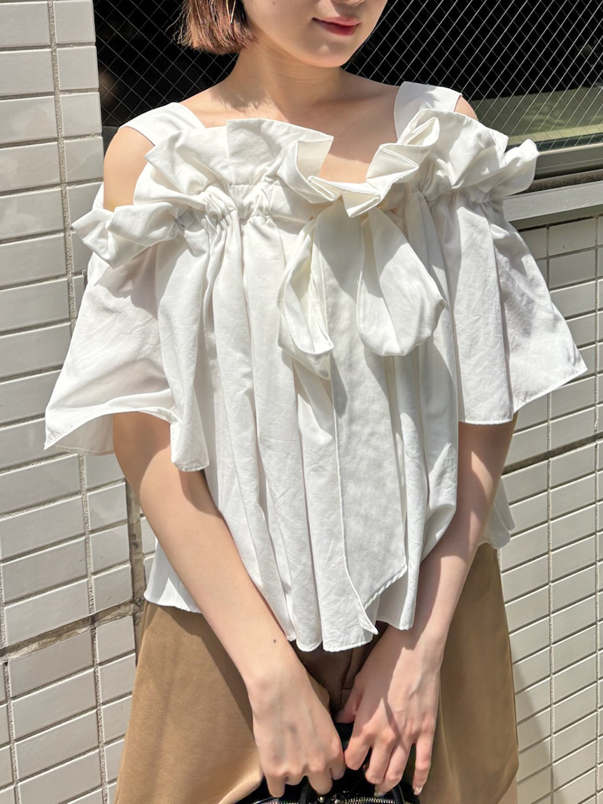 オフショルリボンブラウス(シャツ・ブラウス)｜トップス｜SNIDEL