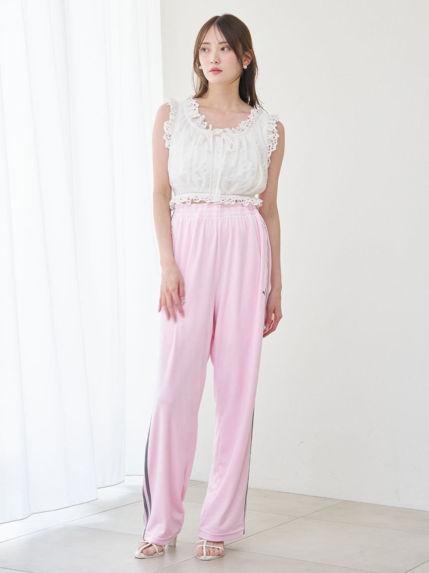 クロップドコットンフリルブラウス(シャツ・ブラウス)｜トップス