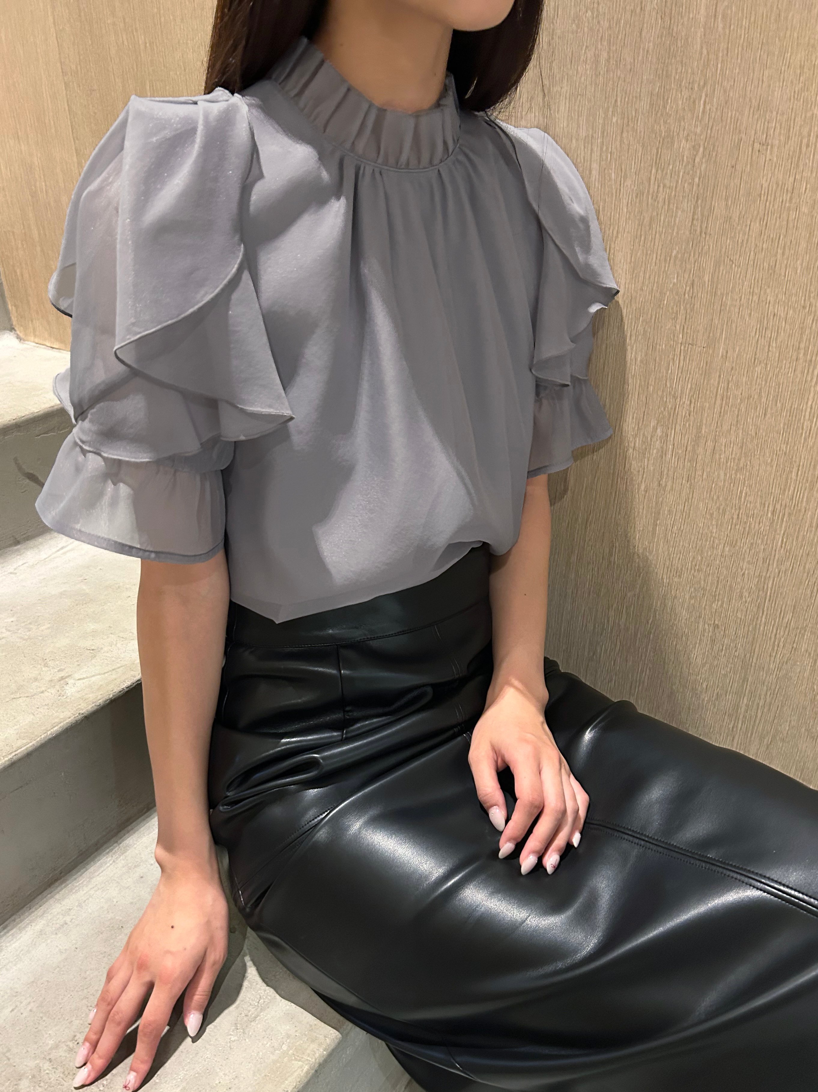 【美品】【SNIDEL】Sustainableオーガンシースルーブラウス Sustainableオーガンシースルーブラウス(シャツ・ブラウス