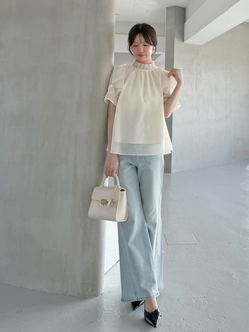 SNIDEL - 完売新作新品スナイデル Sustainableオーガンシースルーブラウス Sustainableオーガンシースルーブラウス(ブラウス)｜トップス