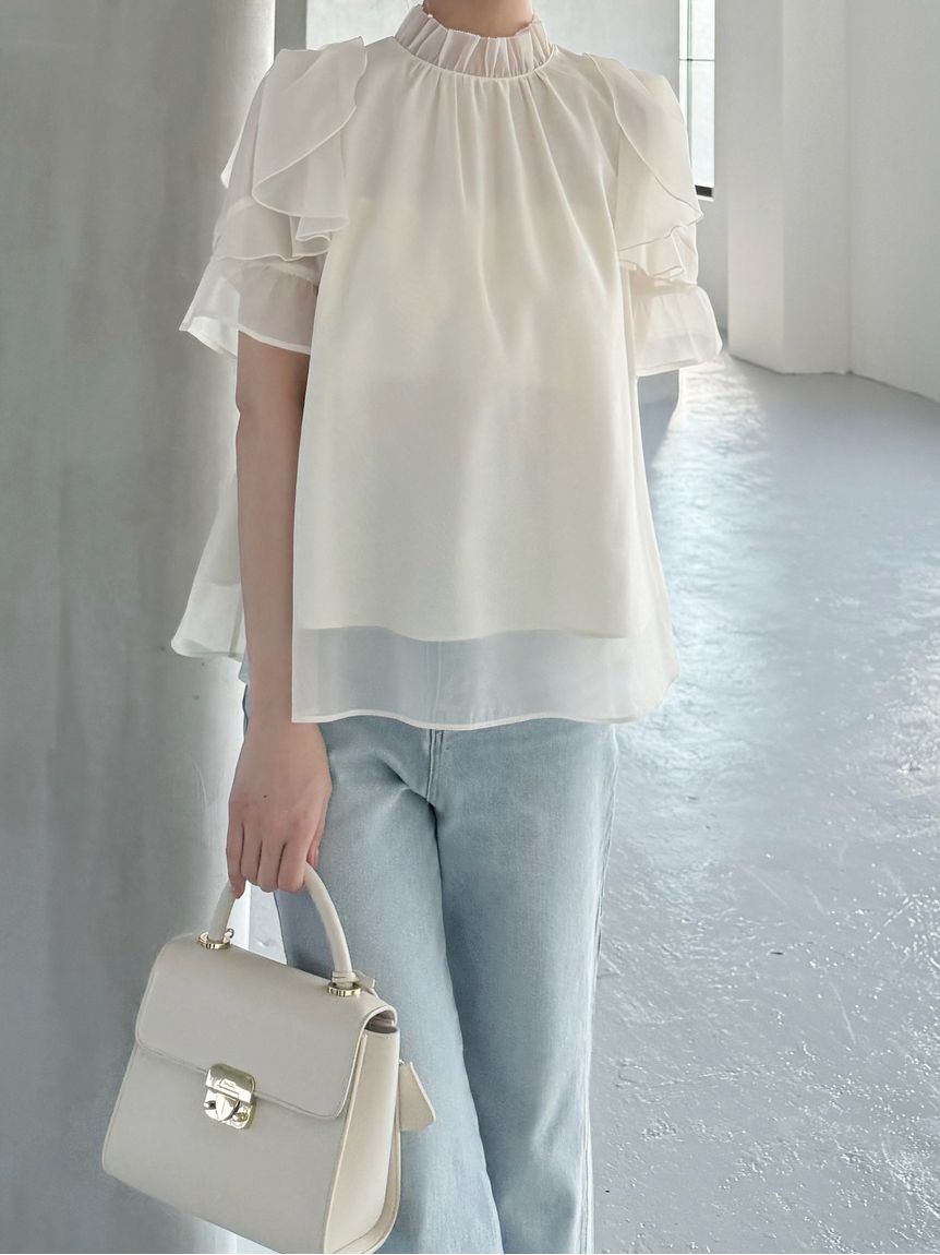 SNIDEL - SNIDEL♡スナイデル♡ Sustainableオーガンシースルーブラウス Sustainableオーガンシースルーブラウス(シャツ・ブラウス
