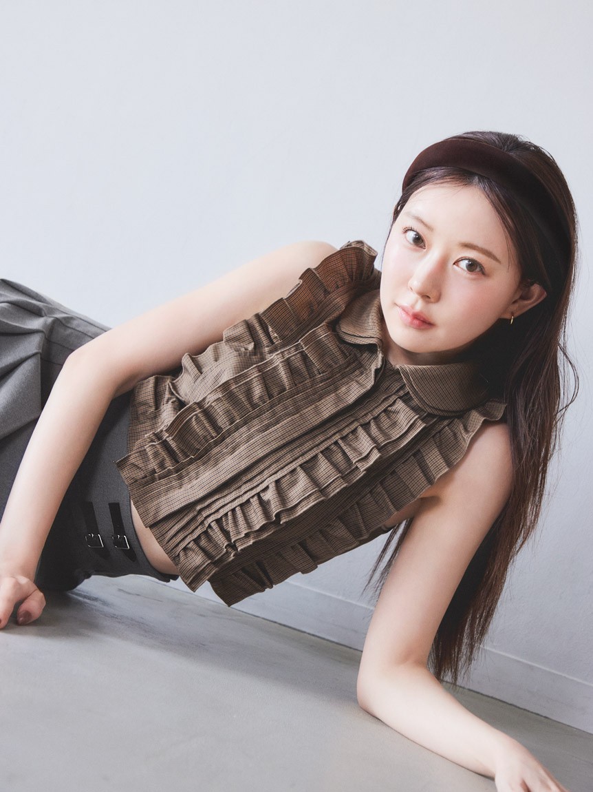 ノースリクロップドフリルシャツ(シャツ)｜トップス｜SNIDEL