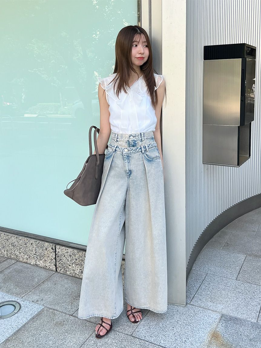 ビッグカラーシアーブラウス(シャツ・ブラウス)｜トップス｜SNIDEL