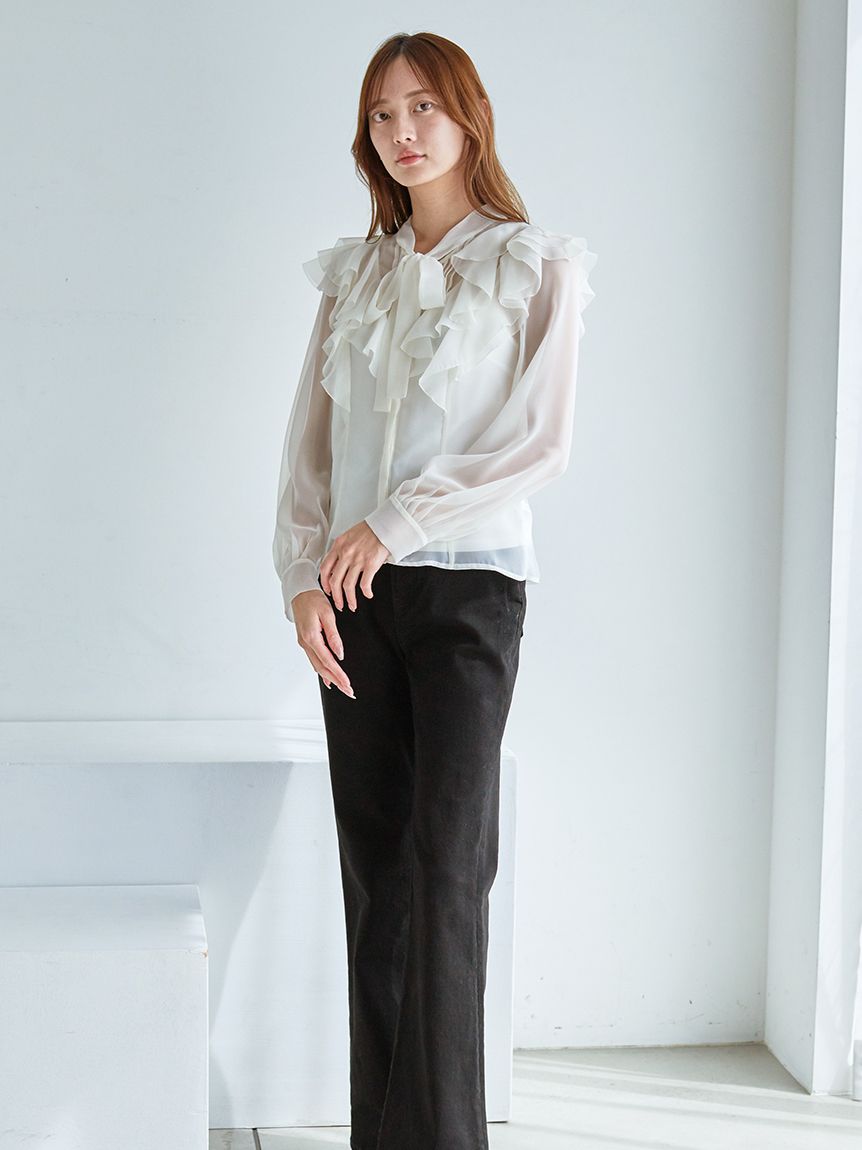 ボウタイフリルブラウス(シャツ・ブラウス)｜トップス｜SNIDEL