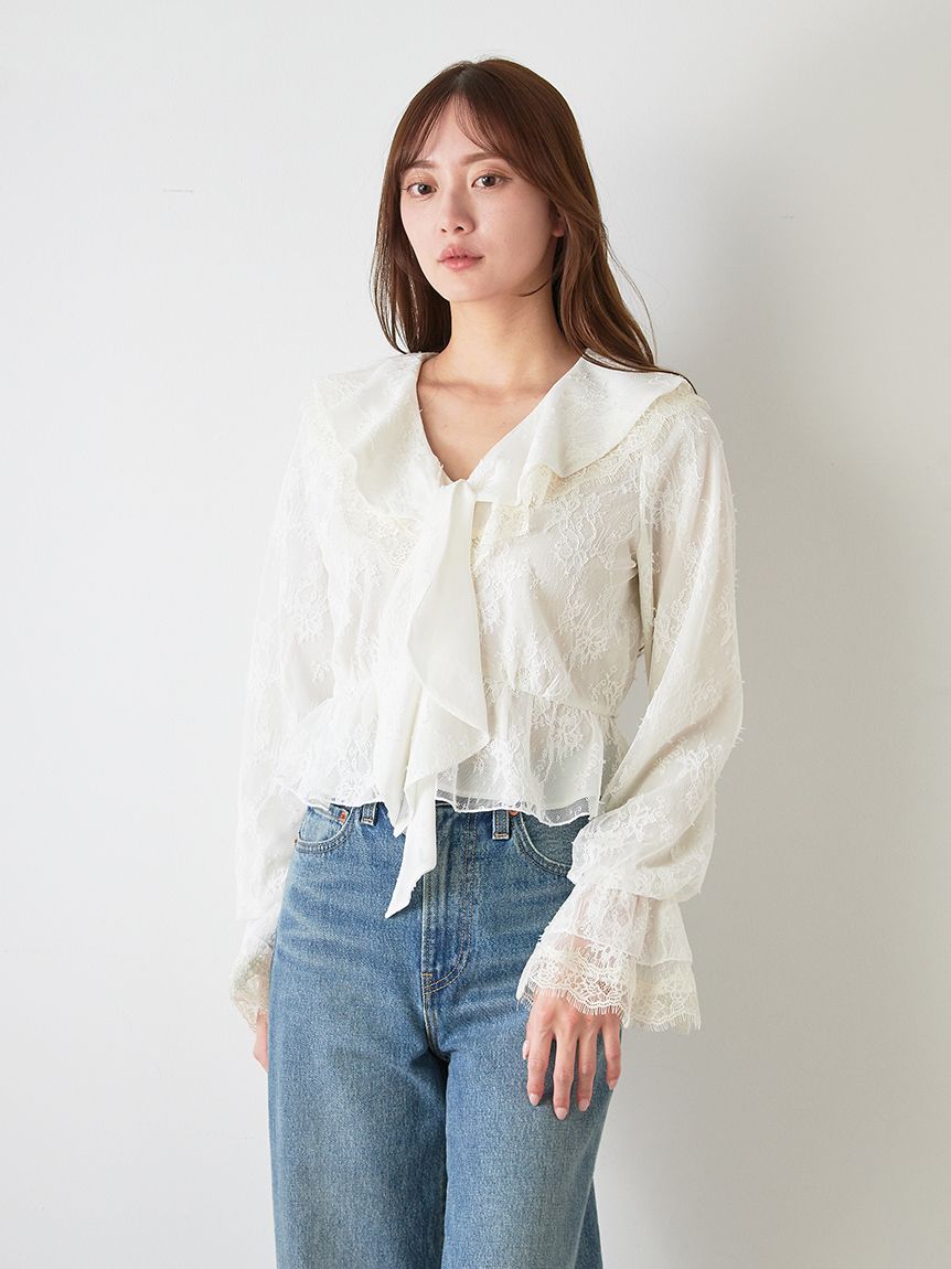 Sustainableバリエーションフリルブラウス(ブラウス)｜トップス