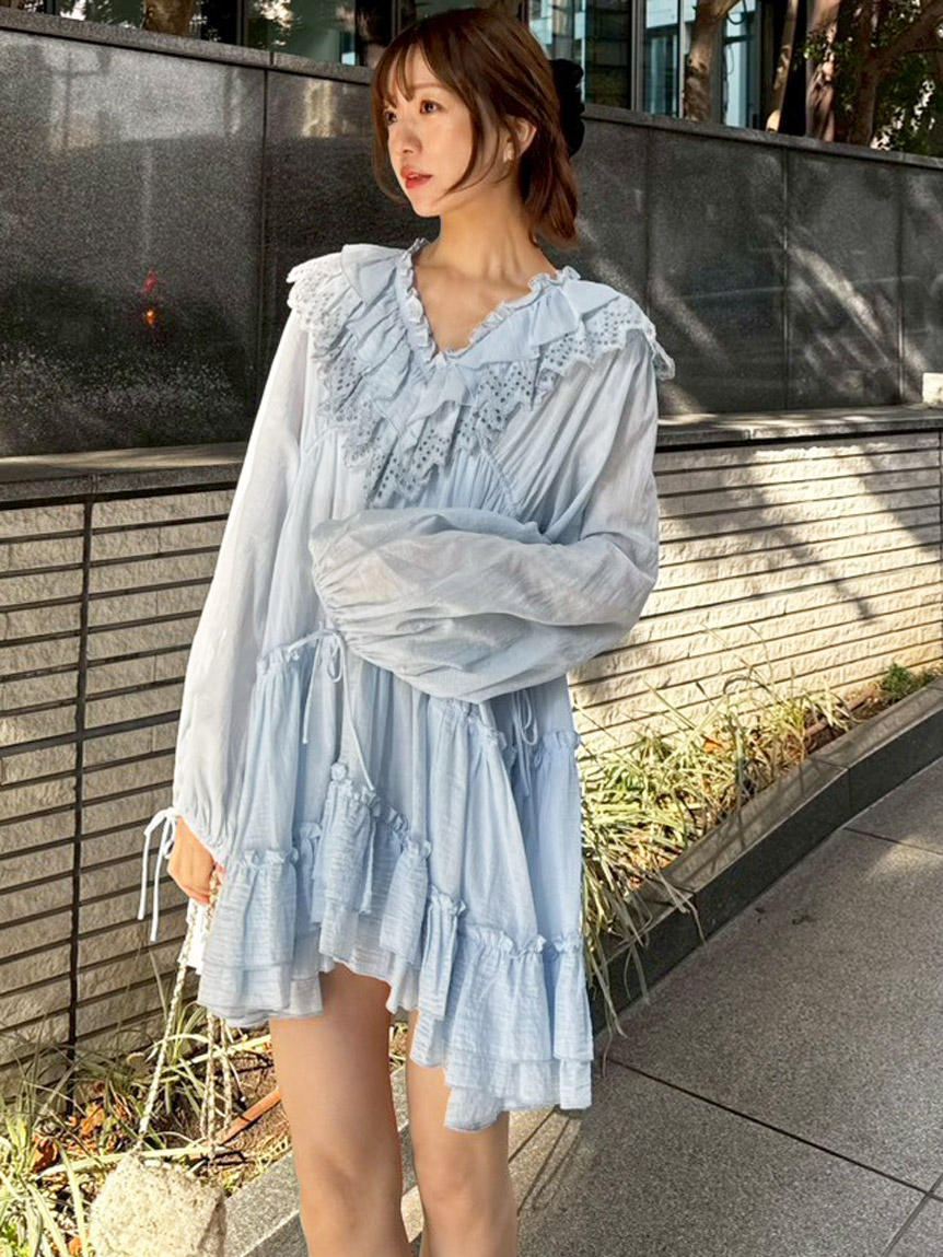 コットンレースBOHOチュニック(シャツ・ブラウス)｜トップス｜SNIDEL