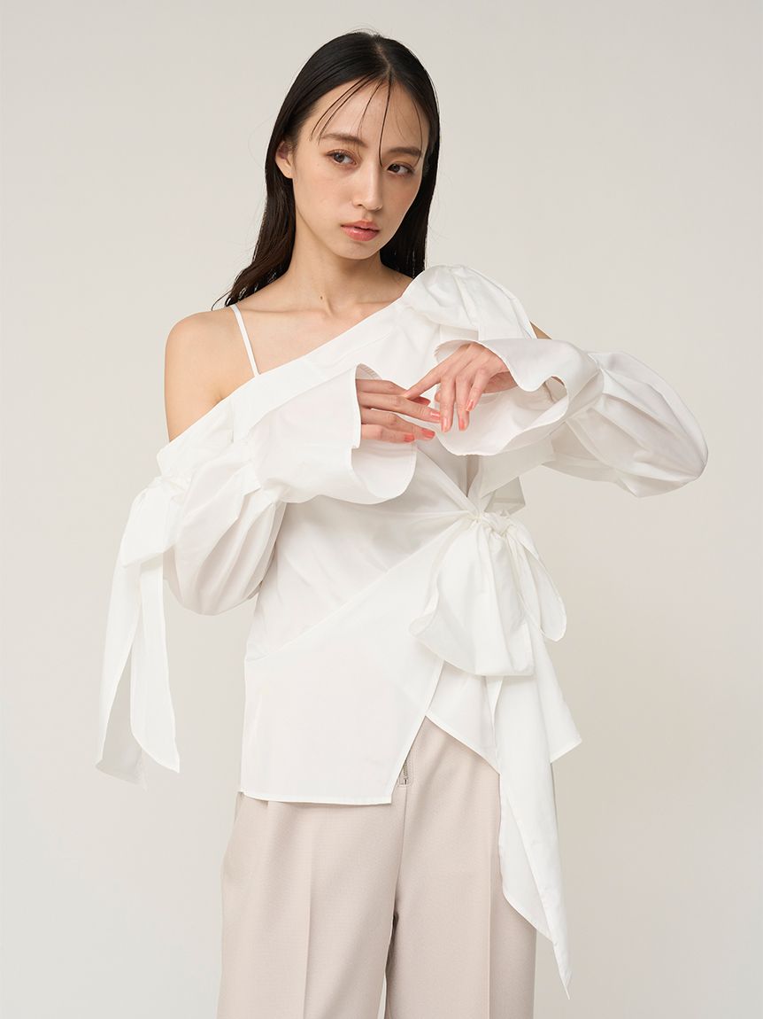 リボンデザインブラウス(シャツ・ブラウス)｜トップス｜SNIDEL