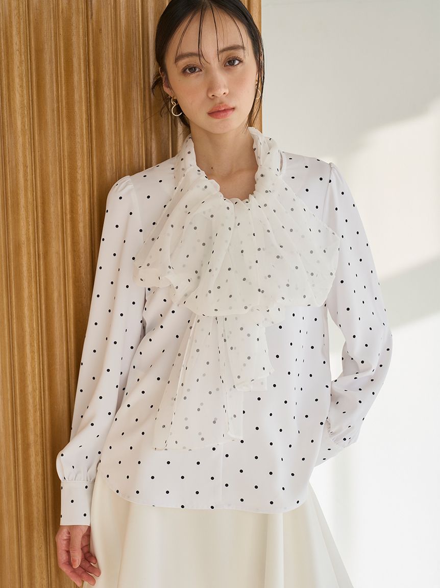 チュールタイブラウス(シャツ・ブラウス)｜トップス｜SNIDEL