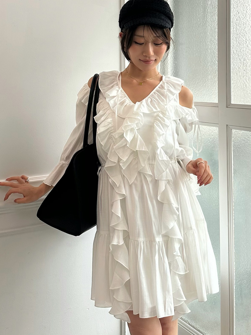 フリルチュニック(シャツ・ブラウス)｜トップス｜SNIDEL(スナイデル)の