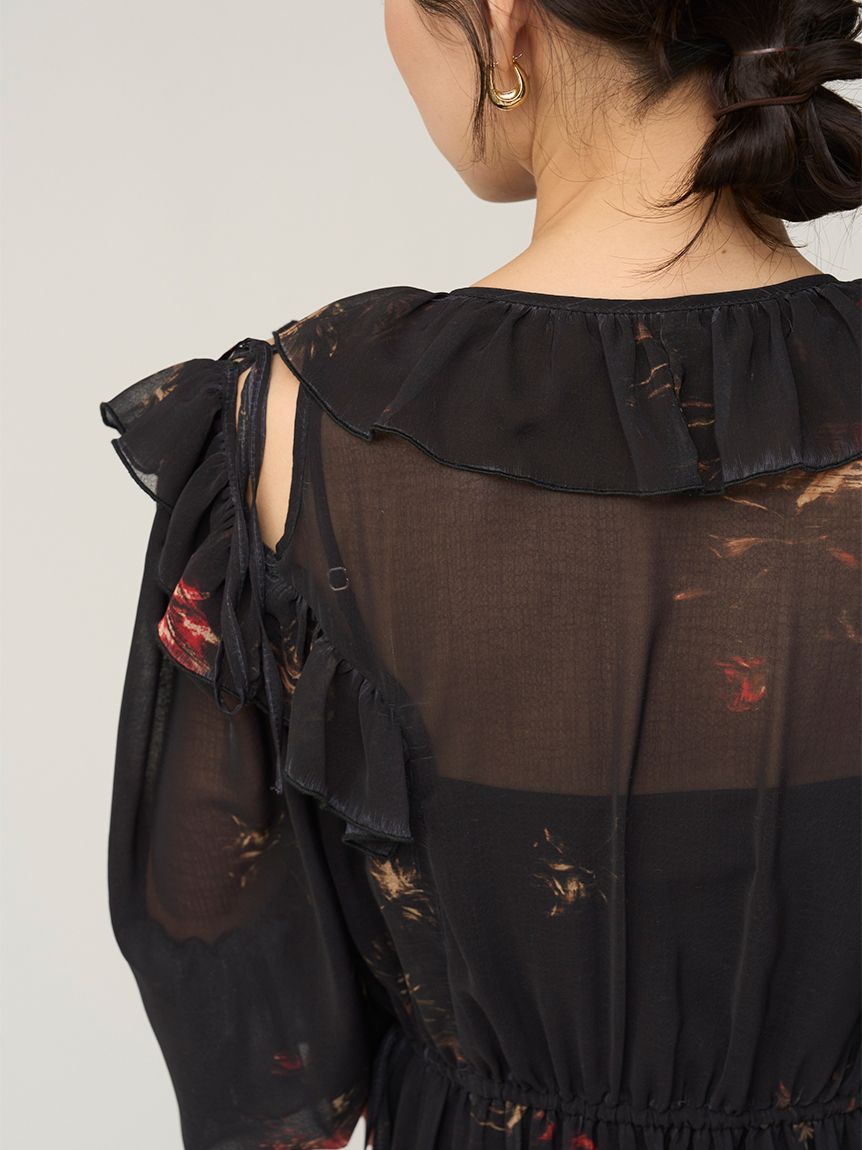 snidel スナイデル ♡ラッフルフリルチュニック♡アイボリー フリルチュニック(シャツ・ブラウス)｜トップス｜SNIDEL(スナイデル)の