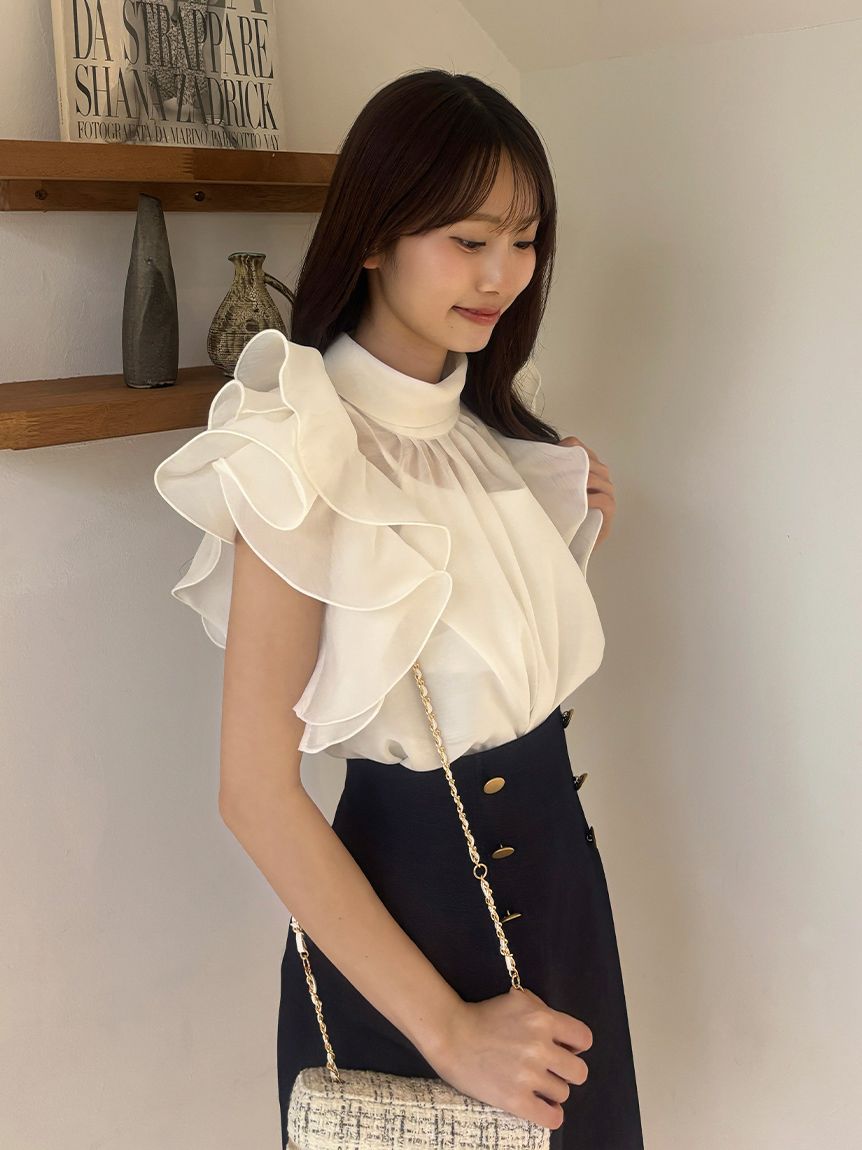 みーちゃんさん専用snidel フリルトップス SNIDEL（スナイデル） SALE50%OFF トップス 25秋冬 オフショルフリル